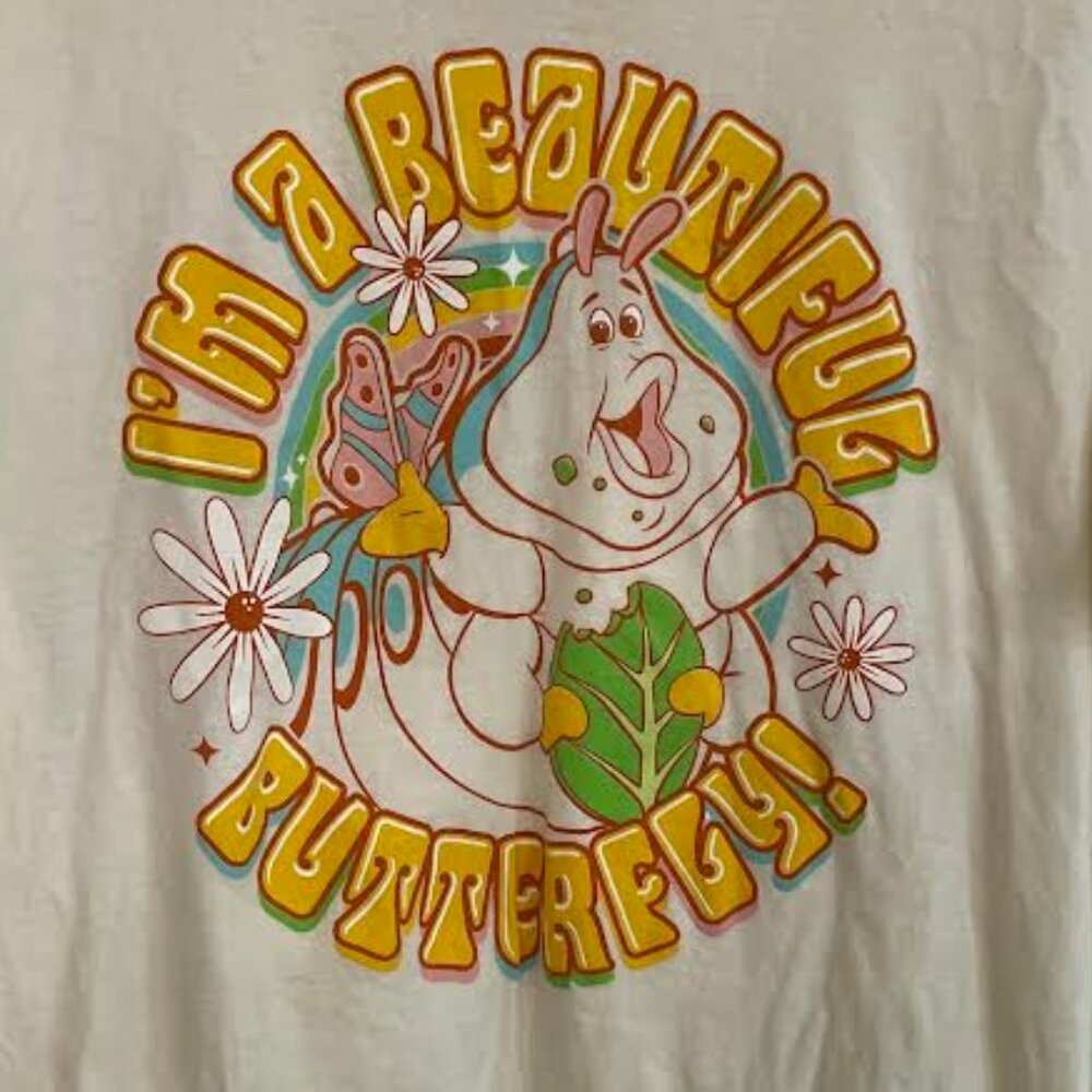 Disney Pixar "A Bug's Life" Heimlich "I'm a Beautiful Butterfly" T-Shirt